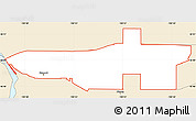 Classic Style Simple Map of ZIP code 58501