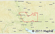 Physical 3D Map of ZIP code 58503