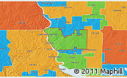 Political 3D Map of ZIP code 58503
