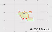 Physical Map of ZIP code 58504, cropped outside