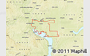Physical Map of ZIP code 58504