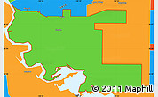 Political Simple Map of ZIP code 58504