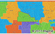 Political 3D Map of ZIP code 58520