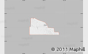 Gray Map of ZIP code 58520, single color outside