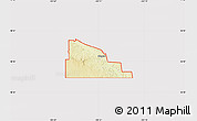 Physical Map of ZIP code 58520, cropped outside