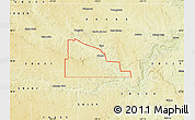 Physical Map of ZIP code 58520