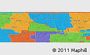 Political Panoramic Map of ZIP code 58520