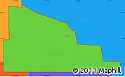 Political Simple Map of ZIP code 58520