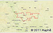 Physical 3D Map of ZIP code 58521