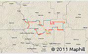 Shaded Relief 3D Map of ZIP code 58521