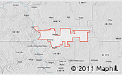 Silver Style 3D Map of ZIP code 58521