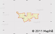Physical Map of ZIP code 58521, cropped outside