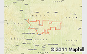 Physical Map of ZIP code 58521