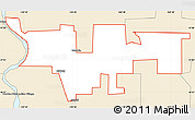 Classic Style Simple Map of ZIP code 58521