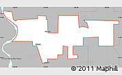 Gray Simple Map of ZIP code 58521