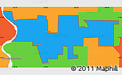 Political Simple Map of ZIP code 58521