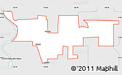 Silver Style Simple Map of ZIP code 58521