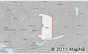 Gray 3D Map of ZIP code 58532