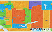 Political 3D Map of ZIP code 58532