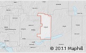 Silver Style 3D Map of ZIP code 58532