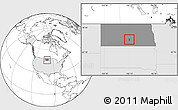 Blank Location Map of ZIP code 58532, highlighted country, highlighted state