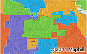 Political 3D Map of ZIP code 58535