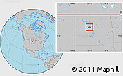 Gray Location Map of ZIP code 58535