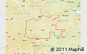 Physical Map of ZIP code 58535