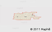 Shaded Relief Panoramic Map of ZIP code 58535, cropped outside