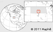 Blank Location Map of ZIP code 58553, highlighted state