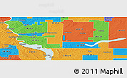 Political Panoramic Map of ZIP code 58553