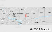 Silver Style Panoramic Map of ZIP code 58553