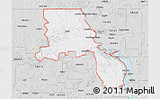 Silver Style 3D Map of ZIP code 58554