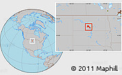 Gray Location Map of ZIP code 58554
