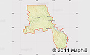 Physical Map of ZIP code 58554, cropped outside
