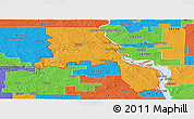 Political Panoramic Map of ZIP code 58554