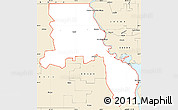 Classic Style Simple Map of ZIP code 58554