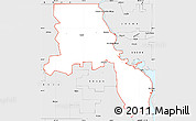 Silver Style Simple Map of ZIP code 58554