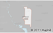 Gray 3D Map of ZIP code 58558, single color outside