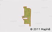 Satellite 3D Map of ZIP code 58558, cropped outside