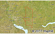 Satellite 3D Map of ZIP code 58558