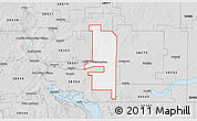 Silver Style 3D Map of ZIP code 58558
