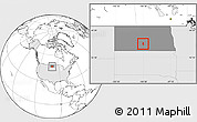 Blank Location Map of ZIP code 58558, highlighted country, highlighted state