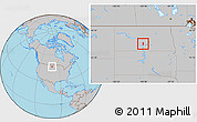 Gray Location Map of ZIP code 58558