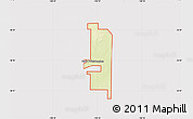 Physical Map of ZIP code 58558, cropped outside