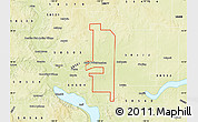 Physical Map of ZIP code 58558