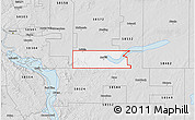 Silver Style 3D Map of ZIP code 58560