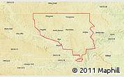 Physical 3D Map of ZIP code 58563