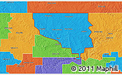 Political 3D Map of ZIP code 58563