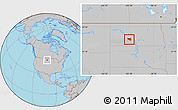 Gray Location Map of ZIP code 58563